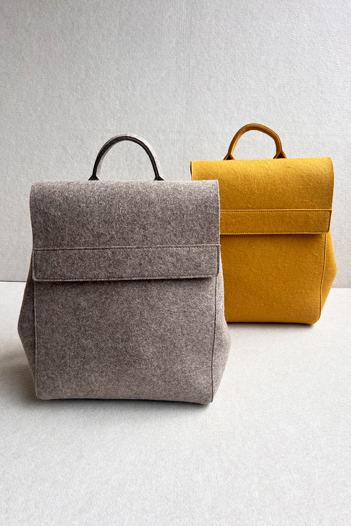 backpack felt leather Felted Backpack Alpaca-Wool