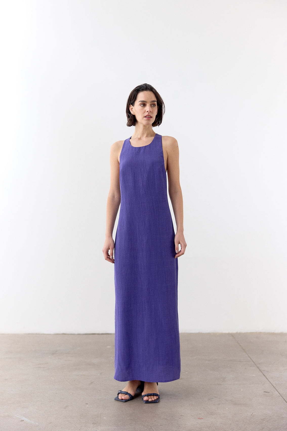 Crinkled Lyocell Halter Dress - Lirio