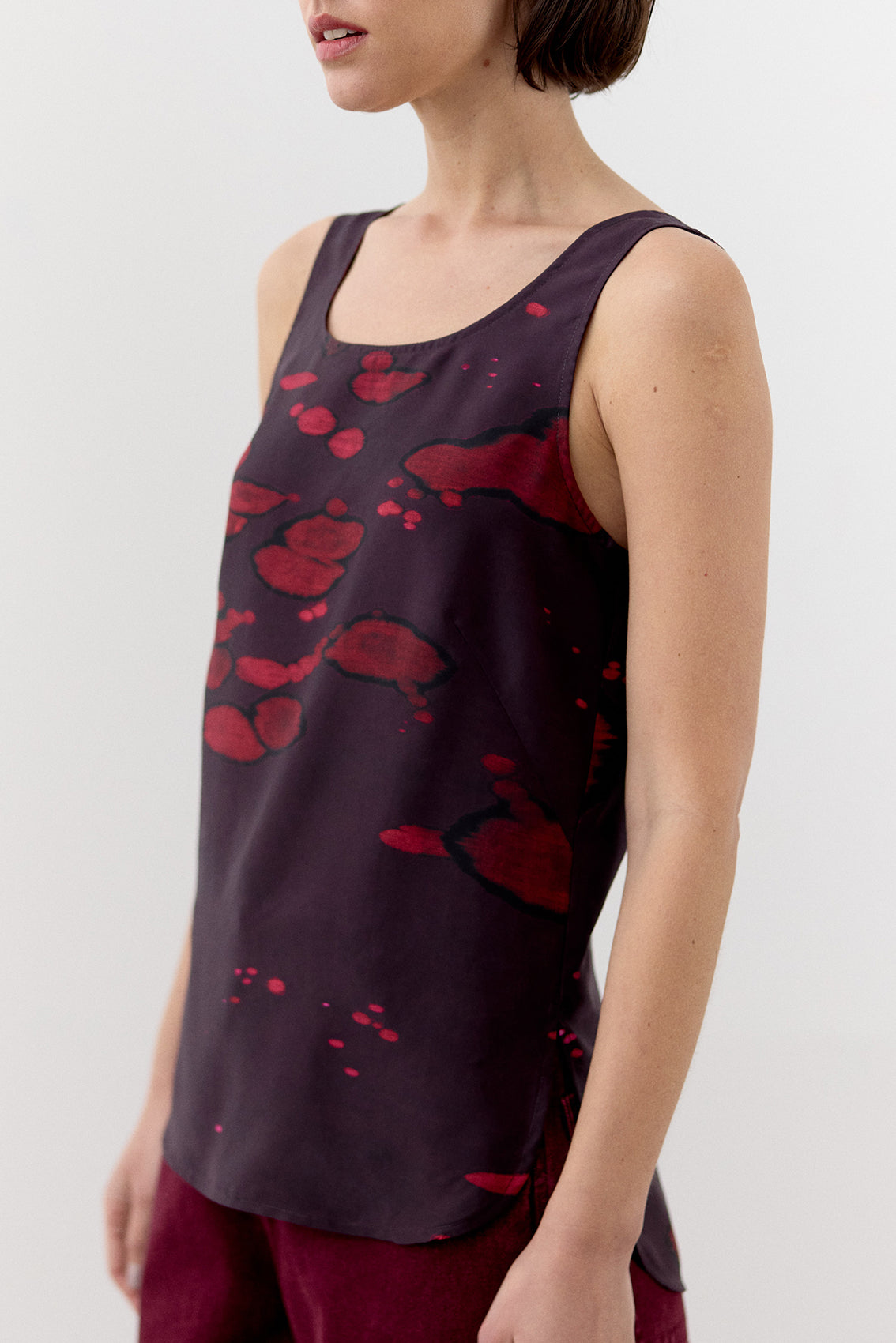 Bleach Printed Silk Top - Granada