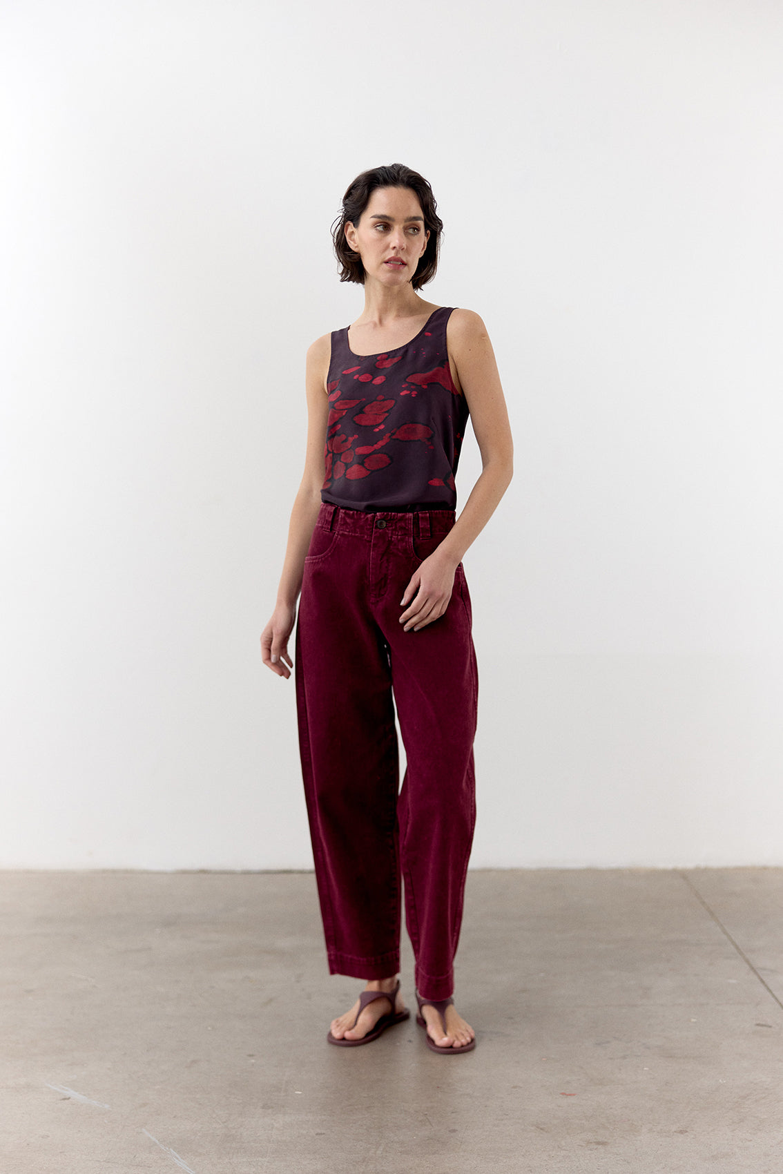 Bleach Printed Silk Top - Granada