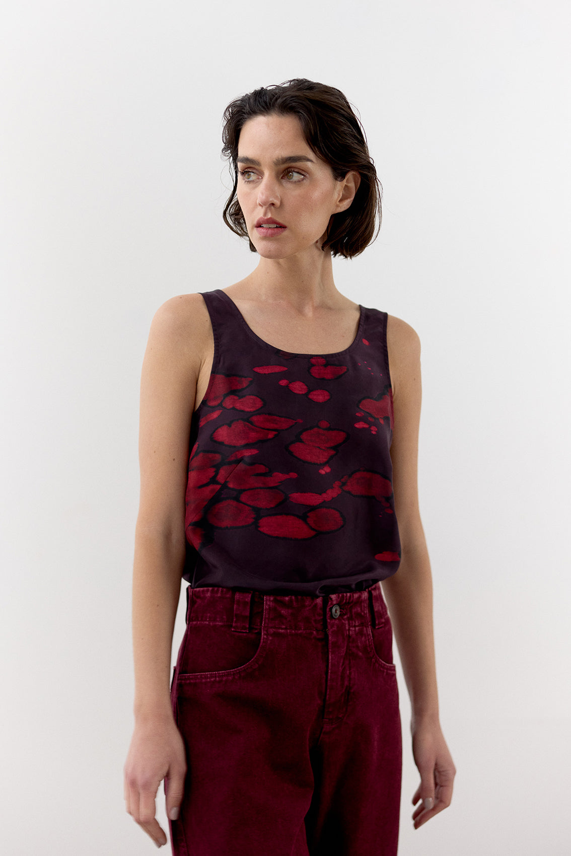 Bleach Printed Silk Top - Granada