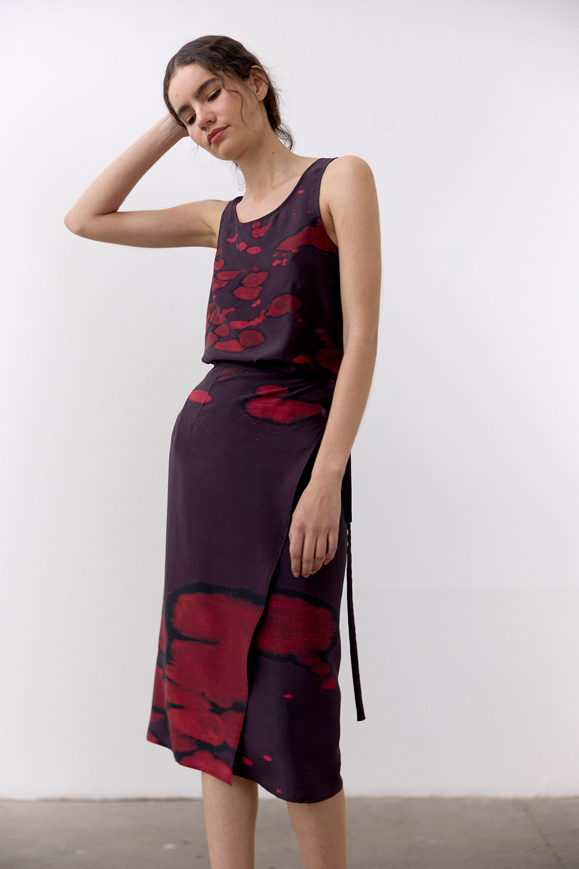 Bleach Printed Silk Skirt - Granada