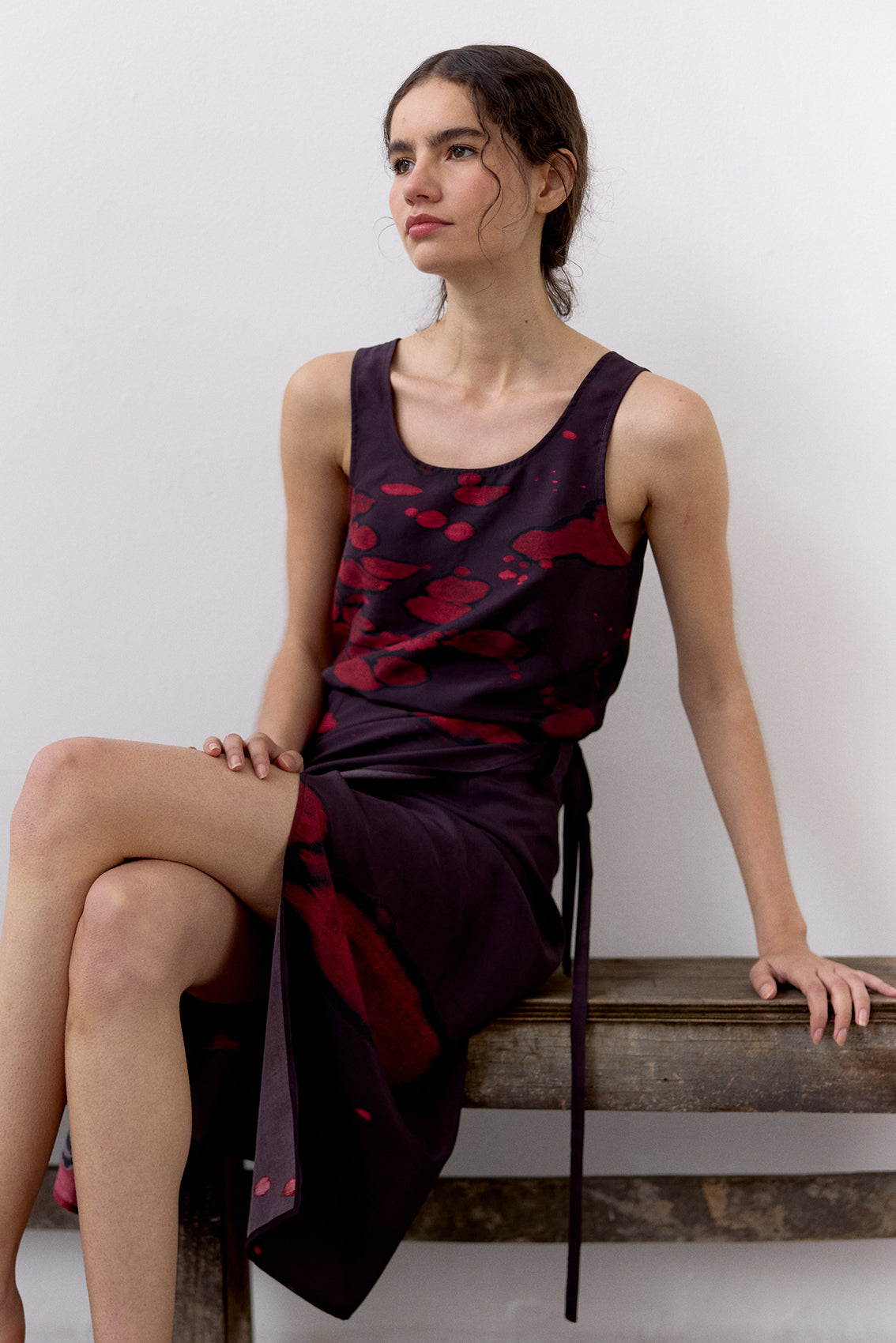 Bleach Printed Silk Top - Granada