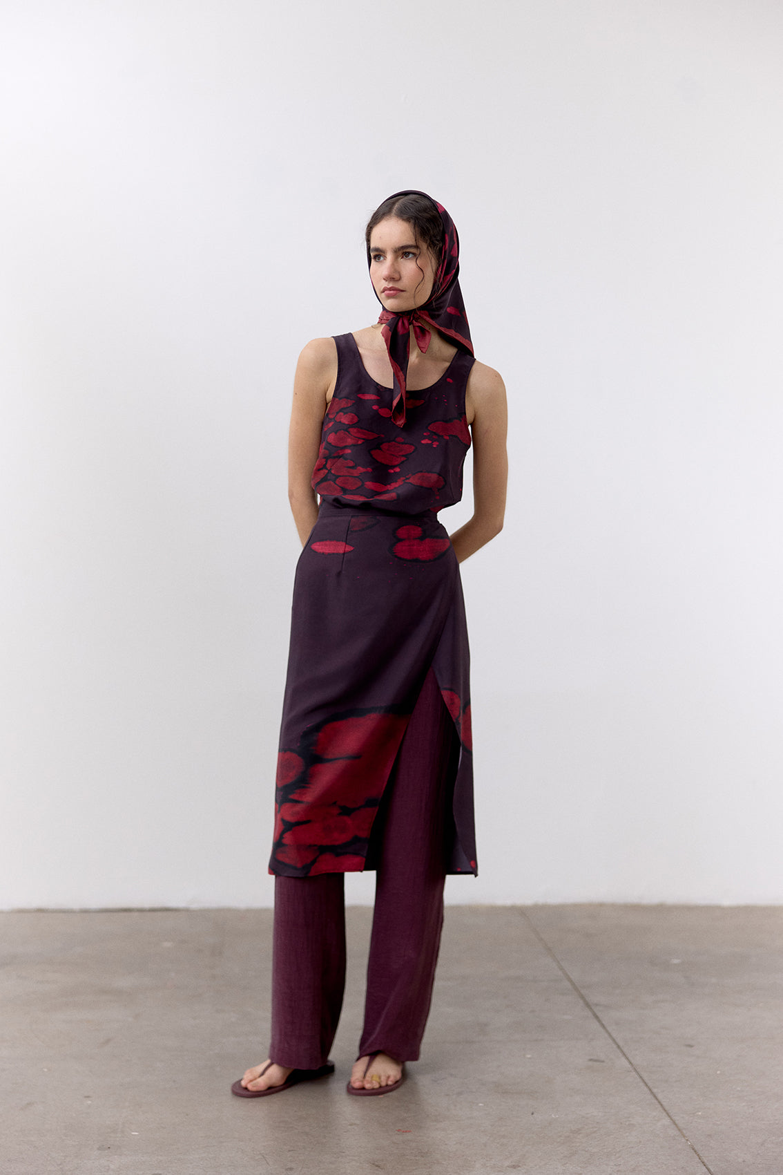 Bleach Printed Silk Top - Granada