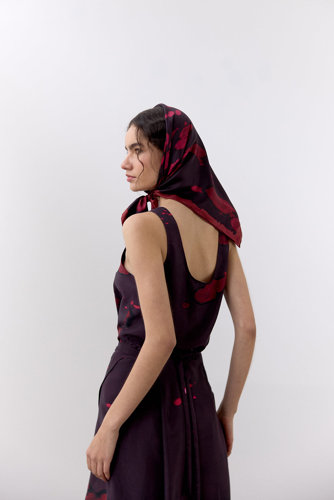 Medium Silk Bleach Printed Scarf - Granada
