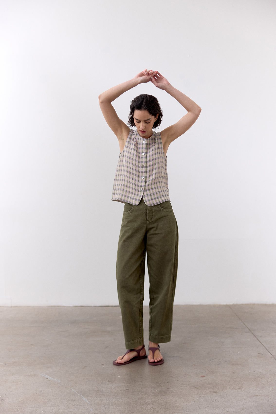 Utility Gabardine Cotton Pant - Musgo