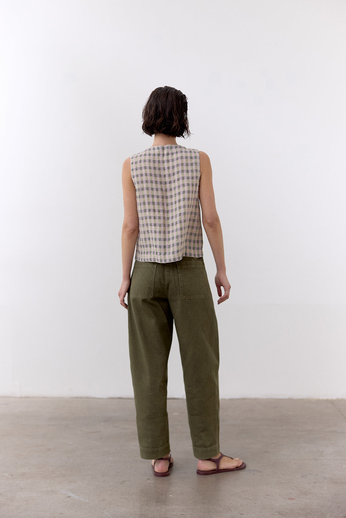 Utility Gabardine Cotton Pant - Musgo