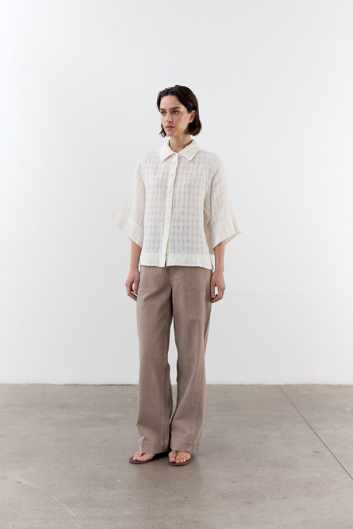 Gingham Linen Shirt - Sal