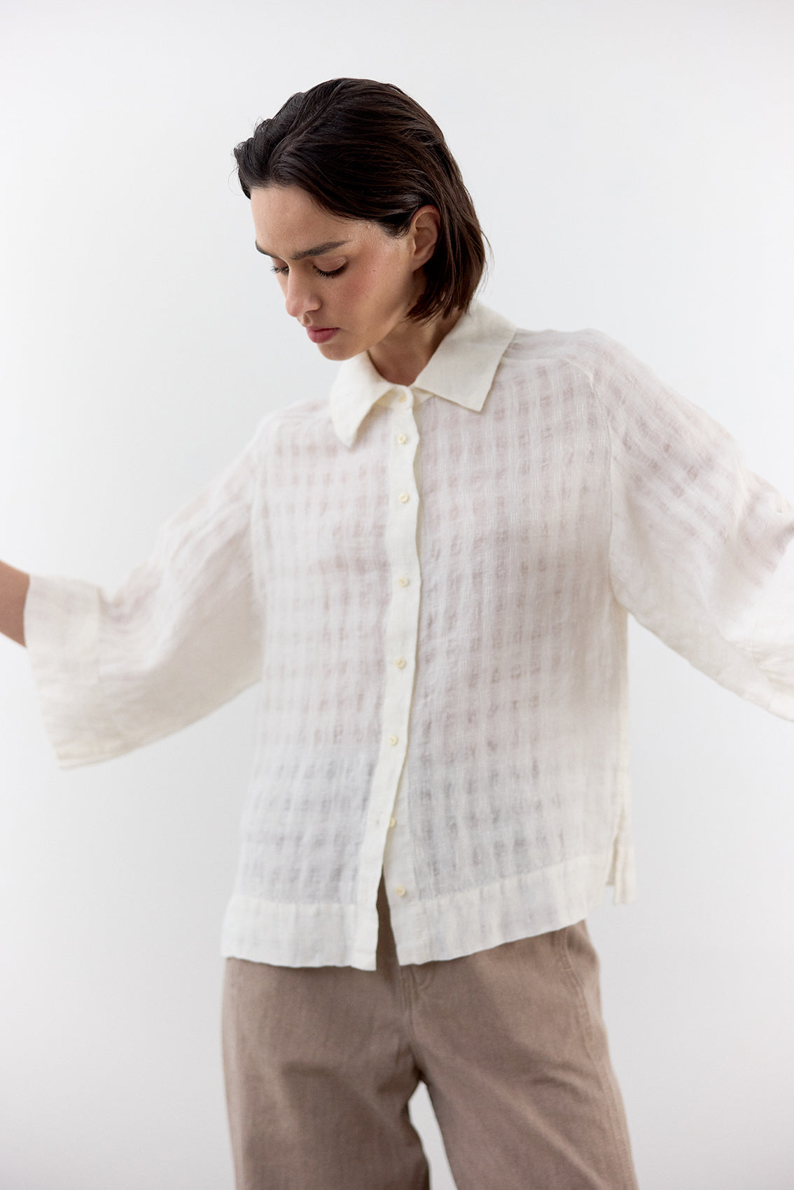 Gingham Linen Shirt - Sal