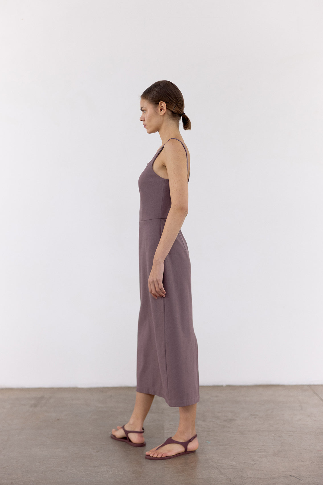 Square Neck Cotton Dress - Trufa