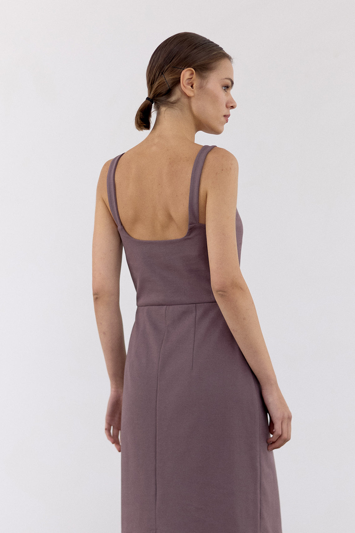 Square Neck Cotton Dress - Trufa