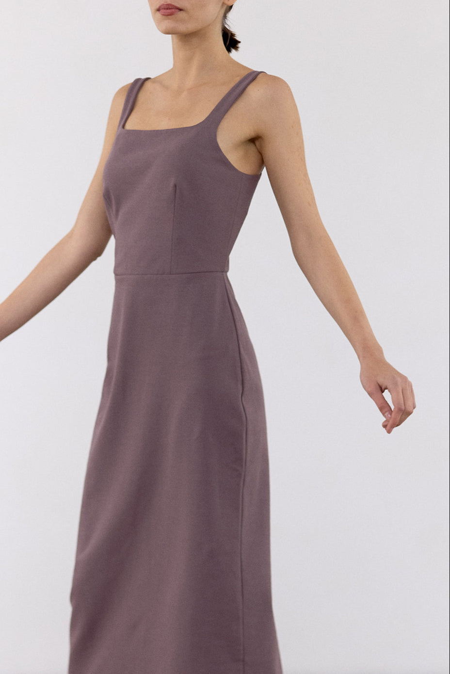 Square Neck Cotton Dress - Trufa