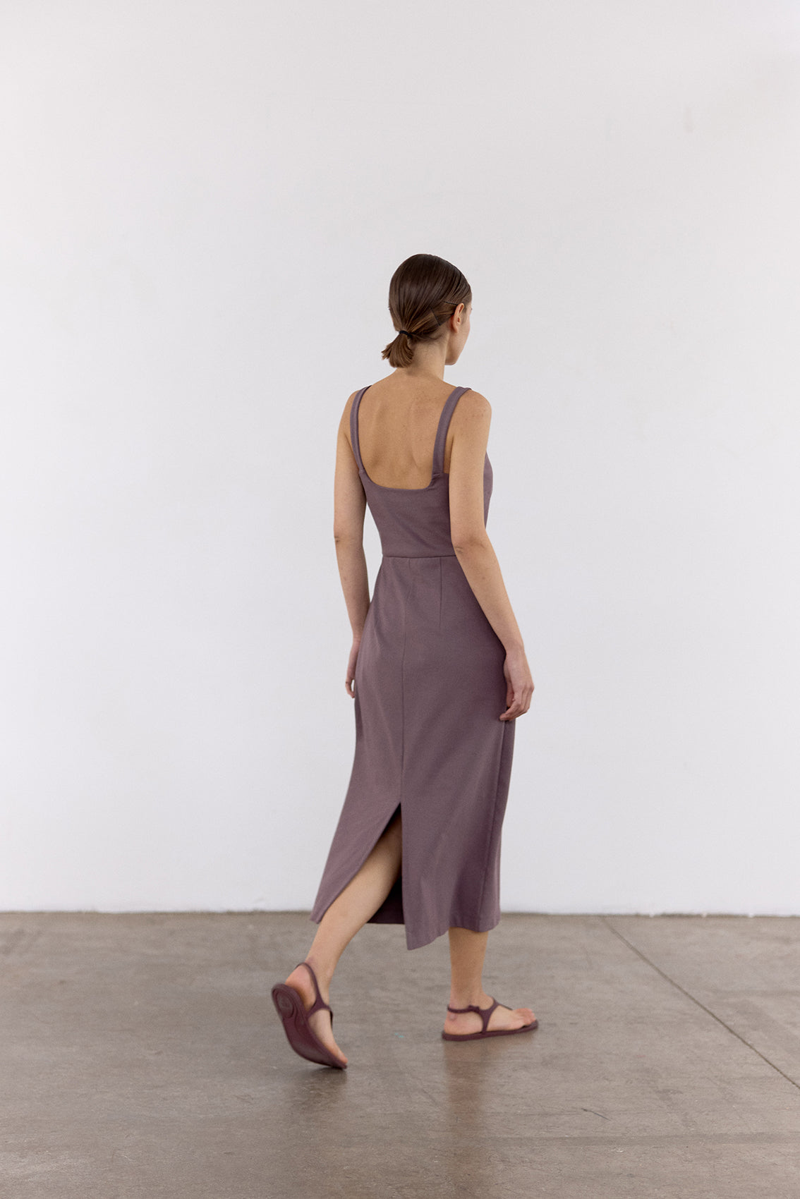 Square Neck Cotton Dress - Trufa