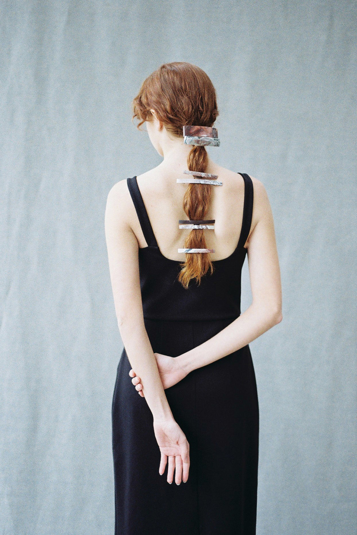Square Neck Cotton Dress - Ónix