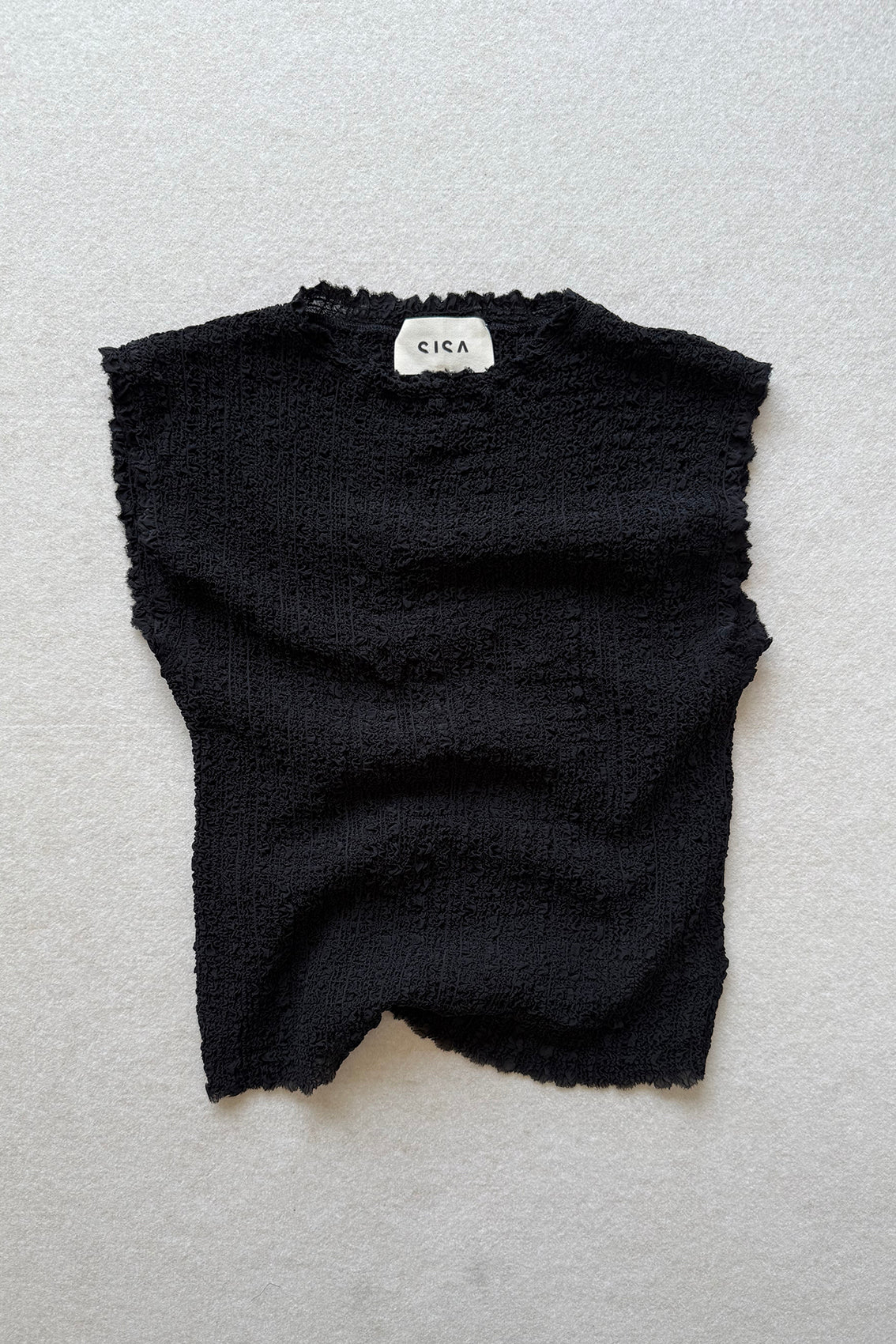 Bubble Textured Silk Top