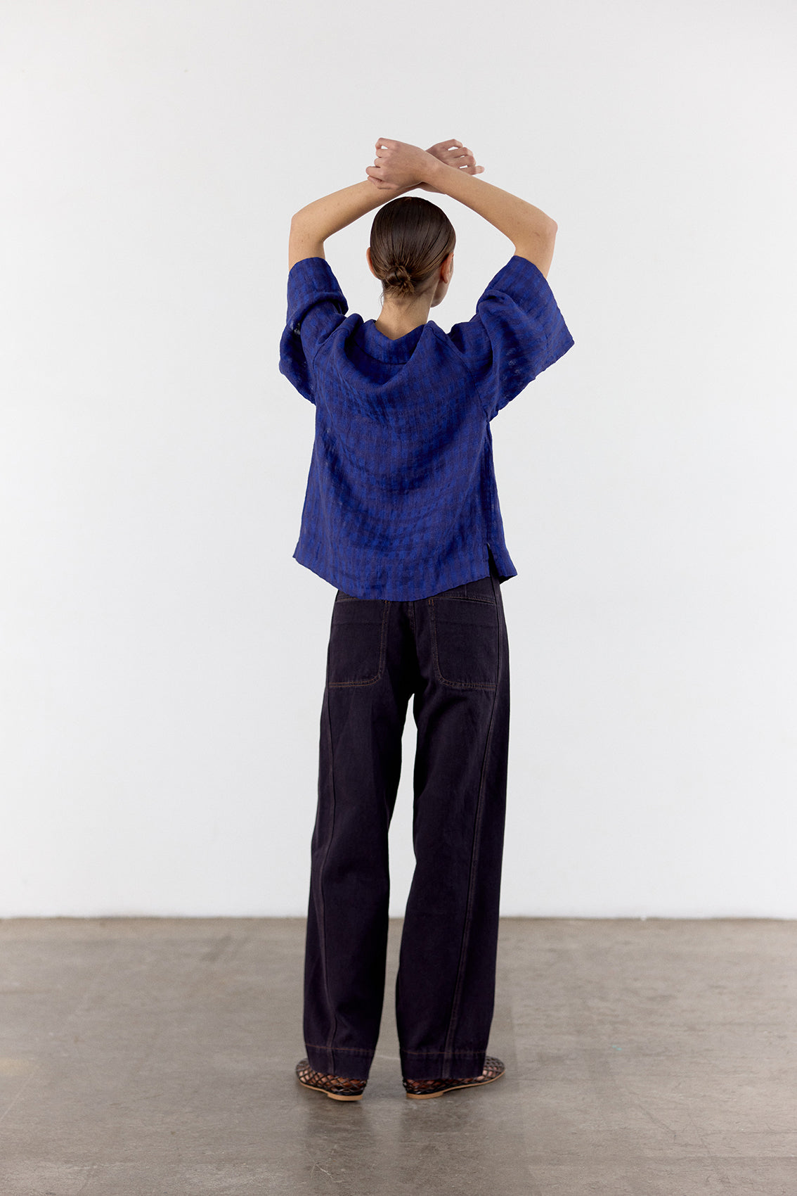 Gingham Linen Shirt - Ultramar