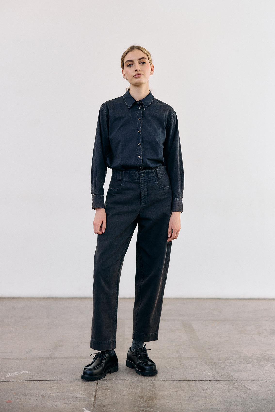 Washed Cotton Gabardine Utility Pant - Medianoche