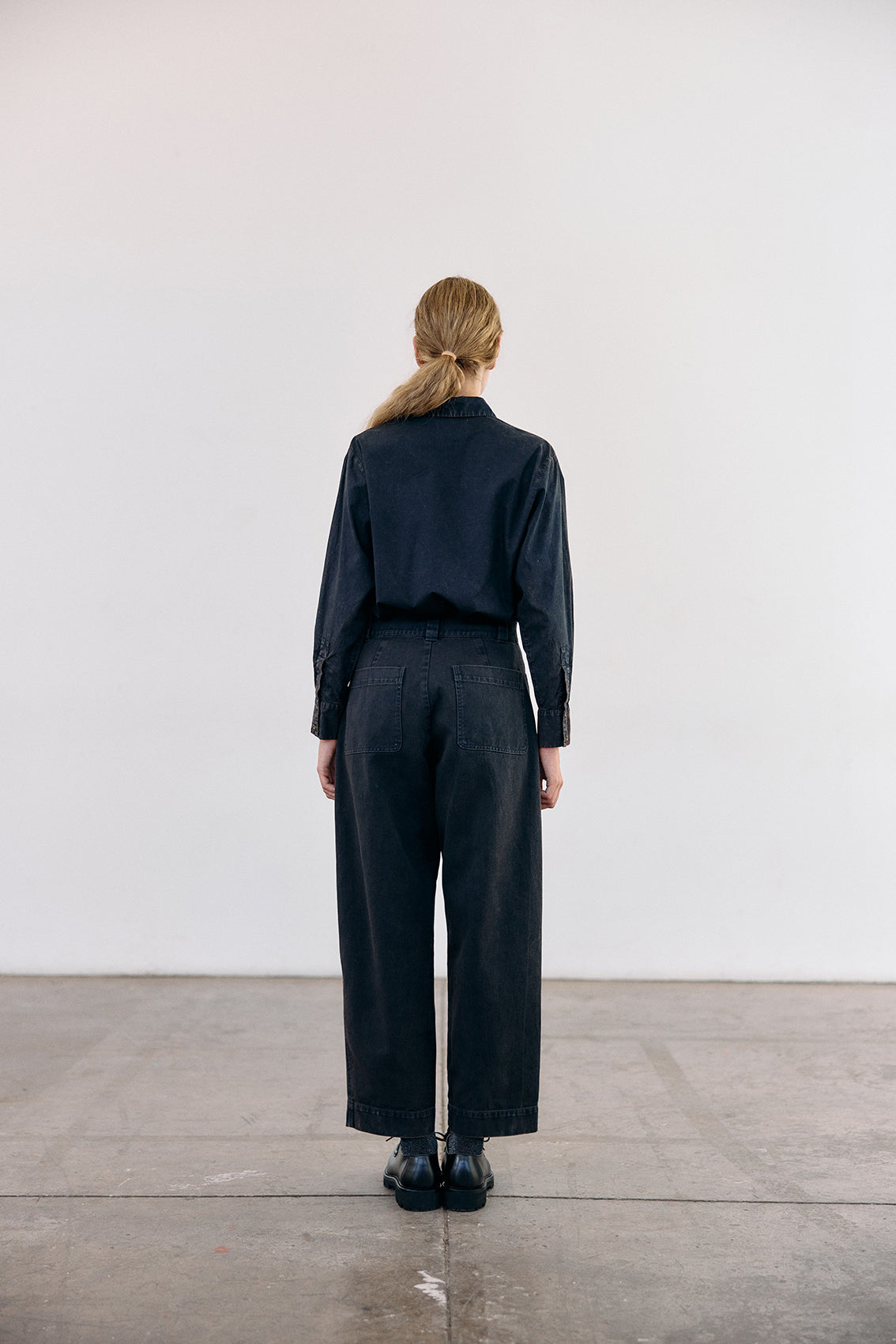 Washed Cotton Gabardine Utility Pant - Medianoche