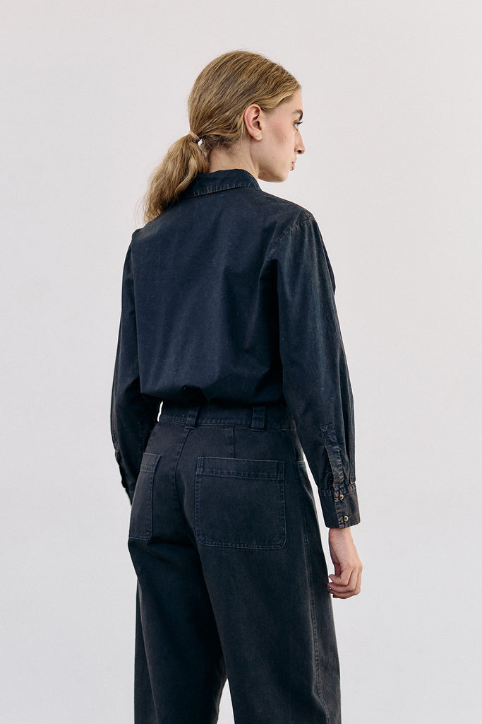 Washed Cotton Gabardine Utility Pant - Medianoche