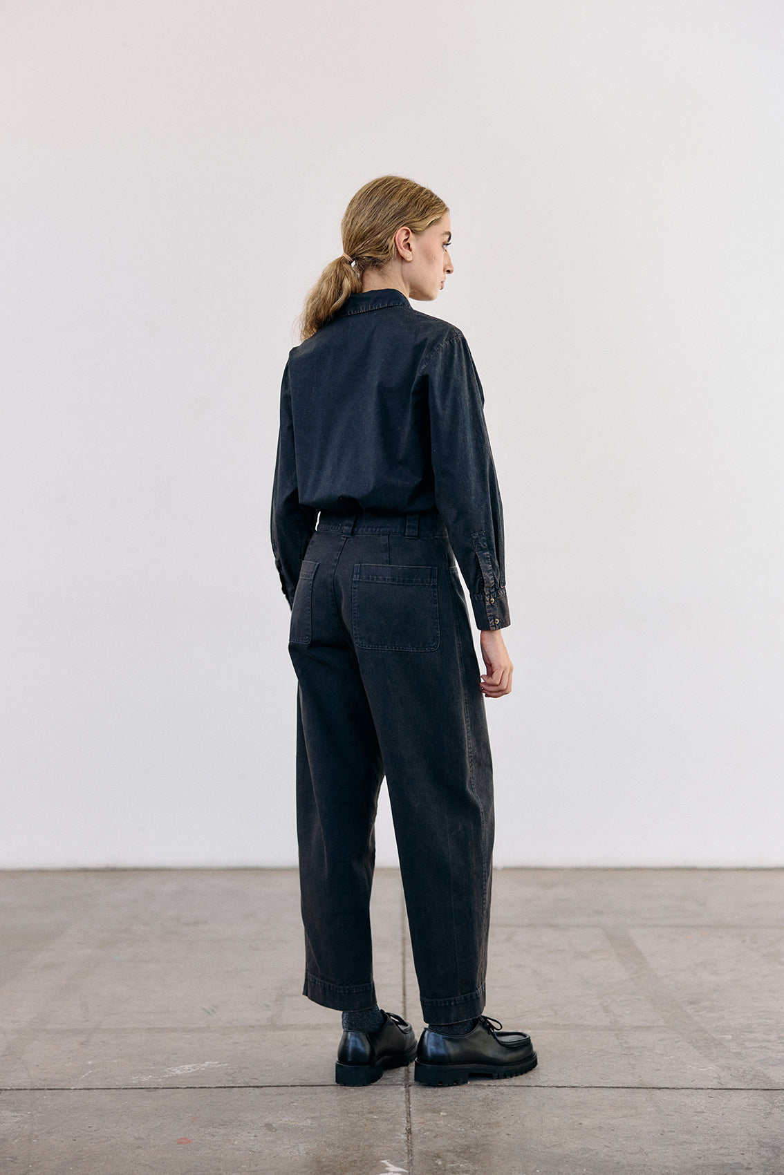Washed Cotton Gabardine Utility Pant - Medianoche