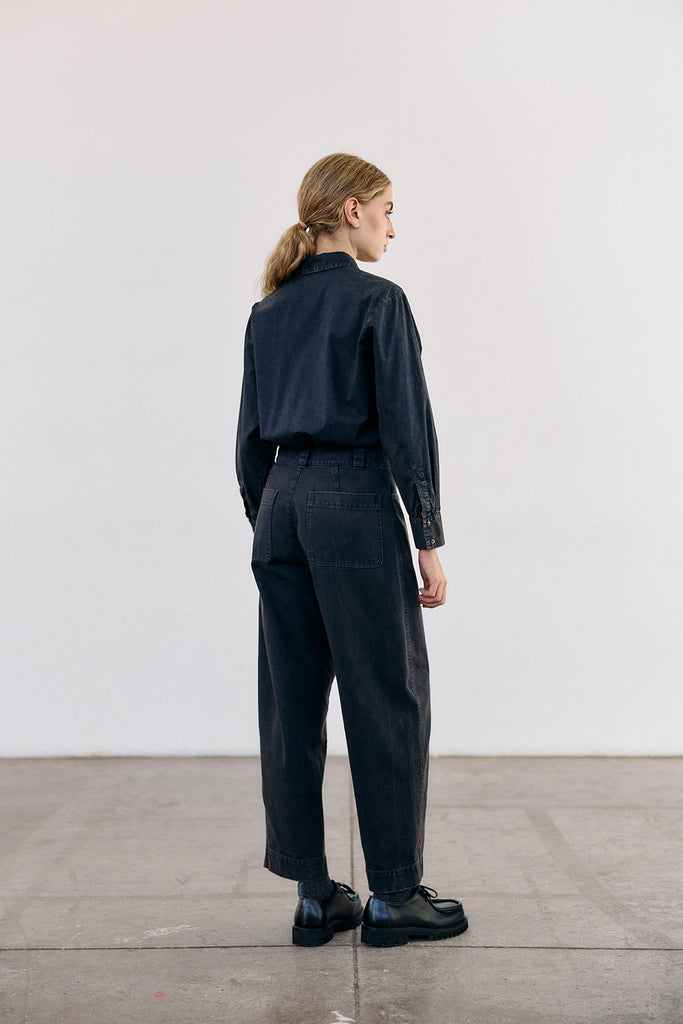Washed Cotton Gabardine Utility Pant - Medianoche