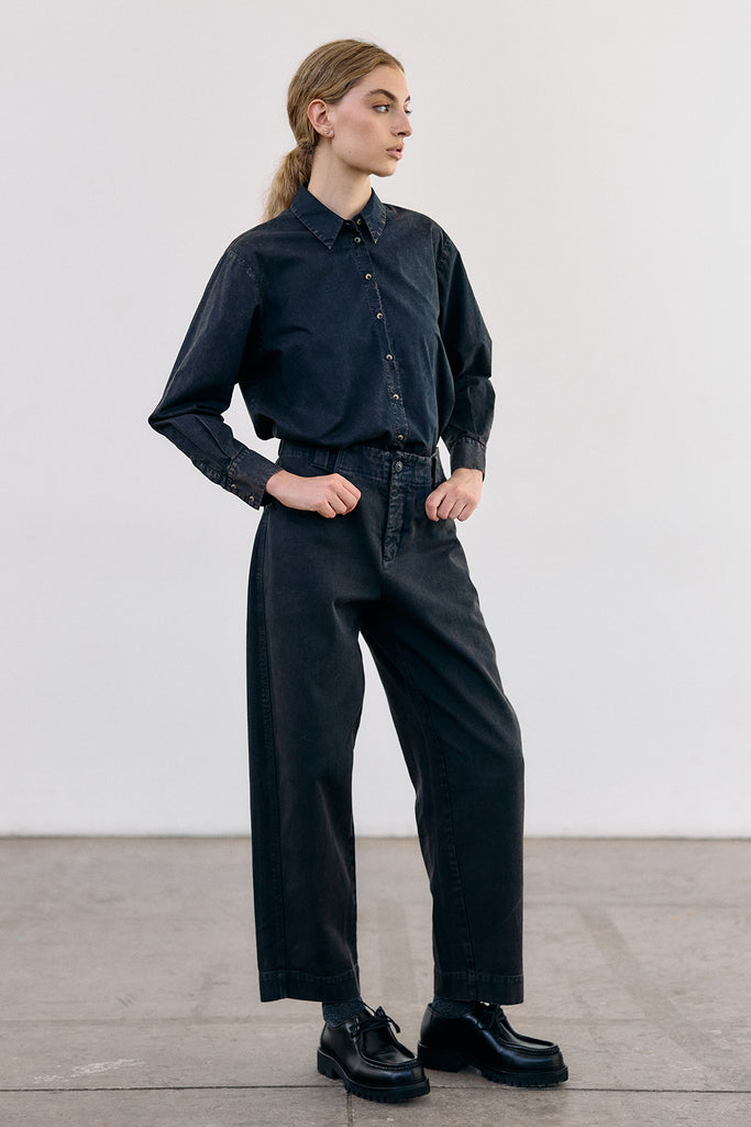 Washed Cotton Gabardine Utility Pant - Medianoche