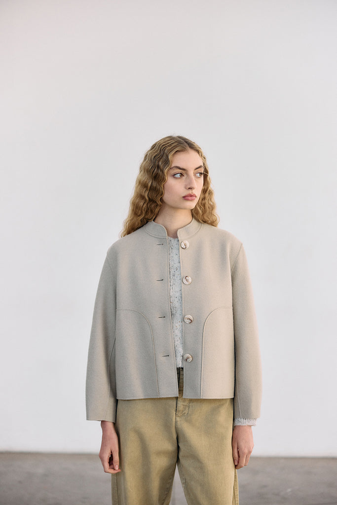 Chaqueta Felted Alpaca/Lana - Arena
