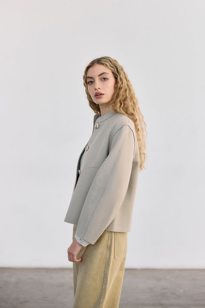 Chaqueta Felted Alpaca/Lana - Arena