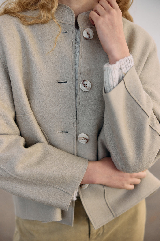 Chaqueta Felted Alpaca/Lana - Arena