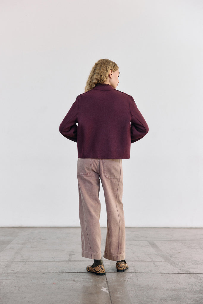 Chaqueta Felted Alpaca/Lana - Vino