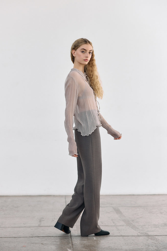 Pantalón Pretina Curva - Humo