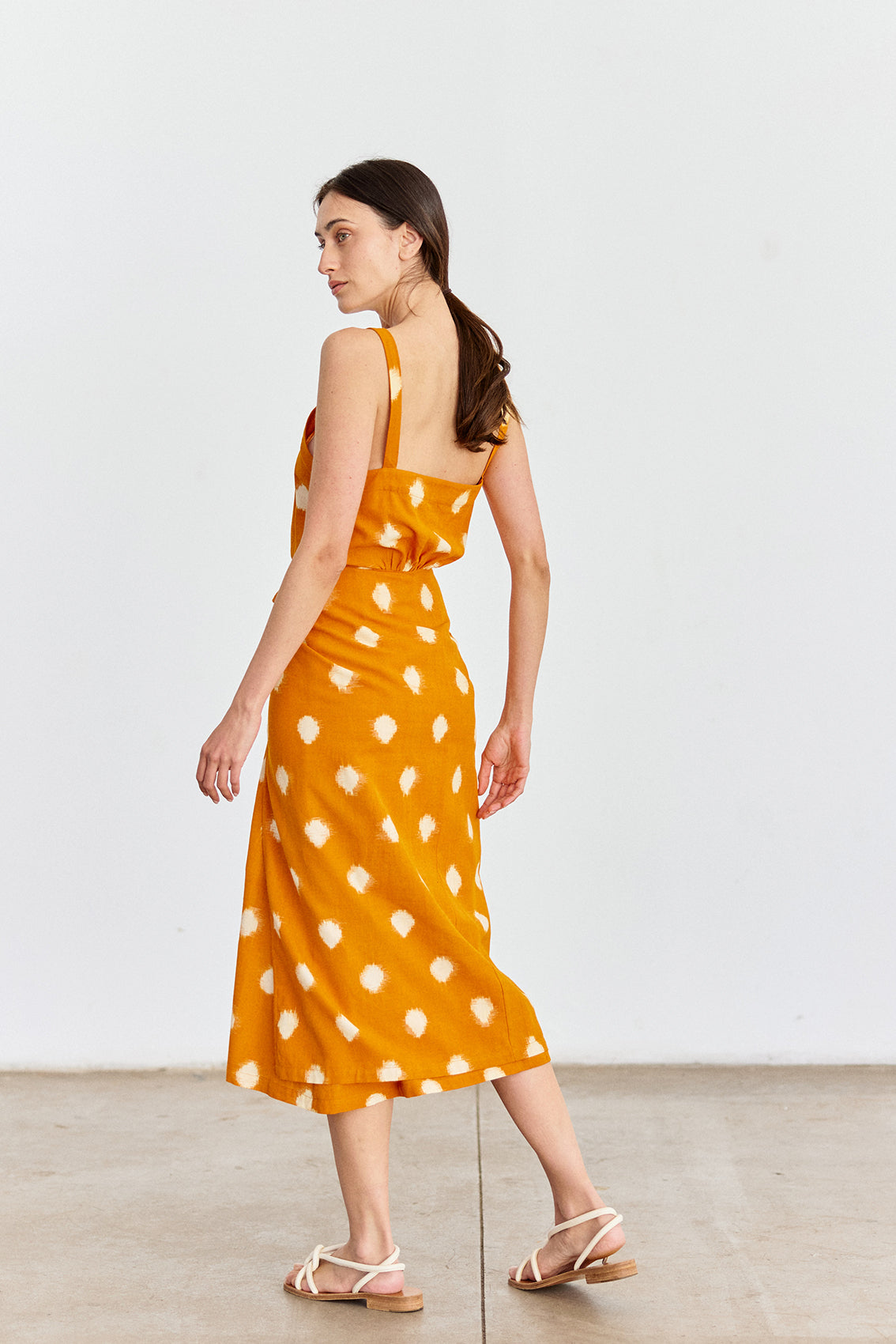 Wrap Dress Ikat Cotton - Cúrcuma