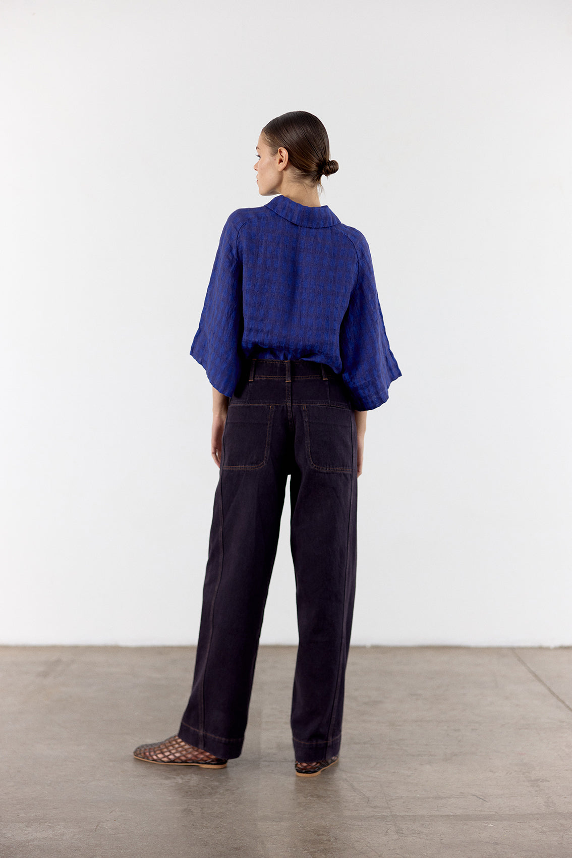 Gingham Linen Shirt - Ultramar