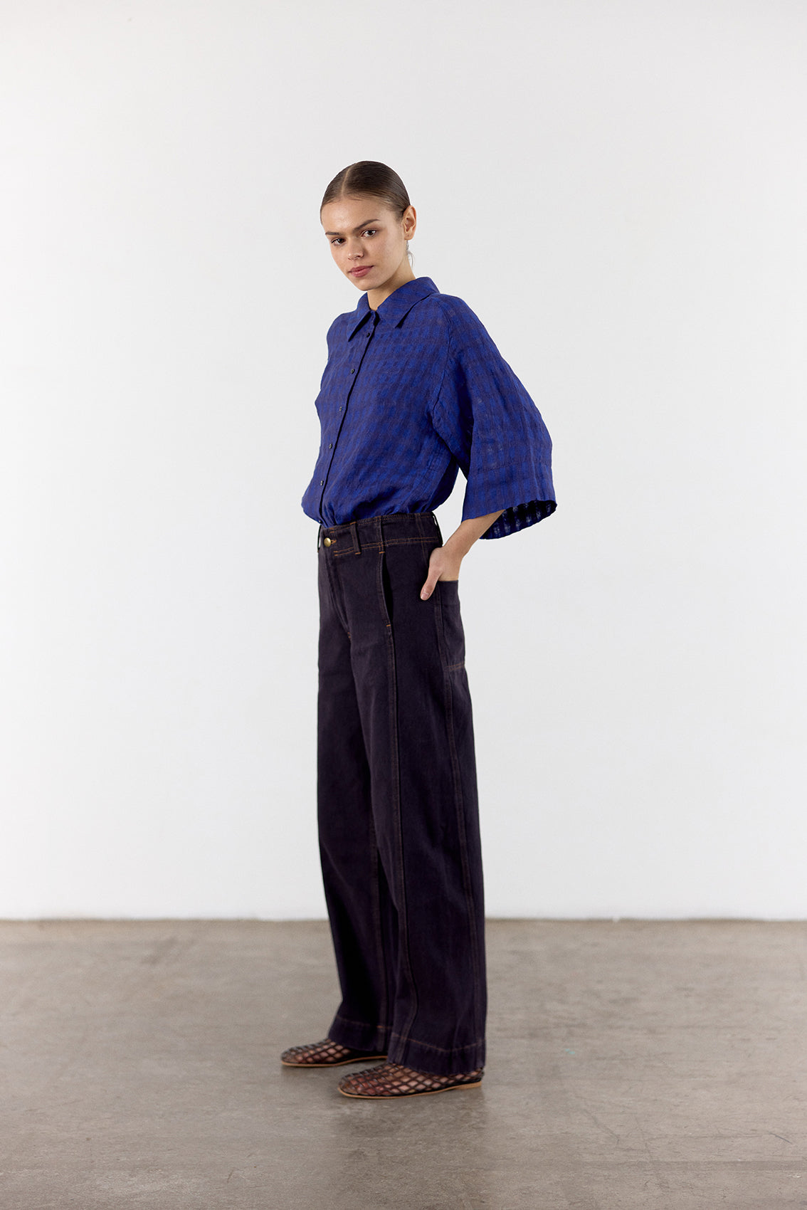 Straight-Fit Recycled Denim Jeans - Medianoche