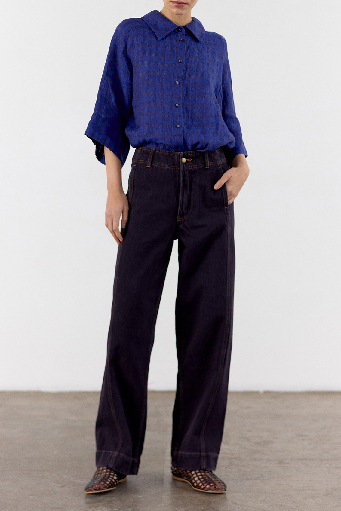 Straight-Fit Recycled Denim Jeans - Medianoche