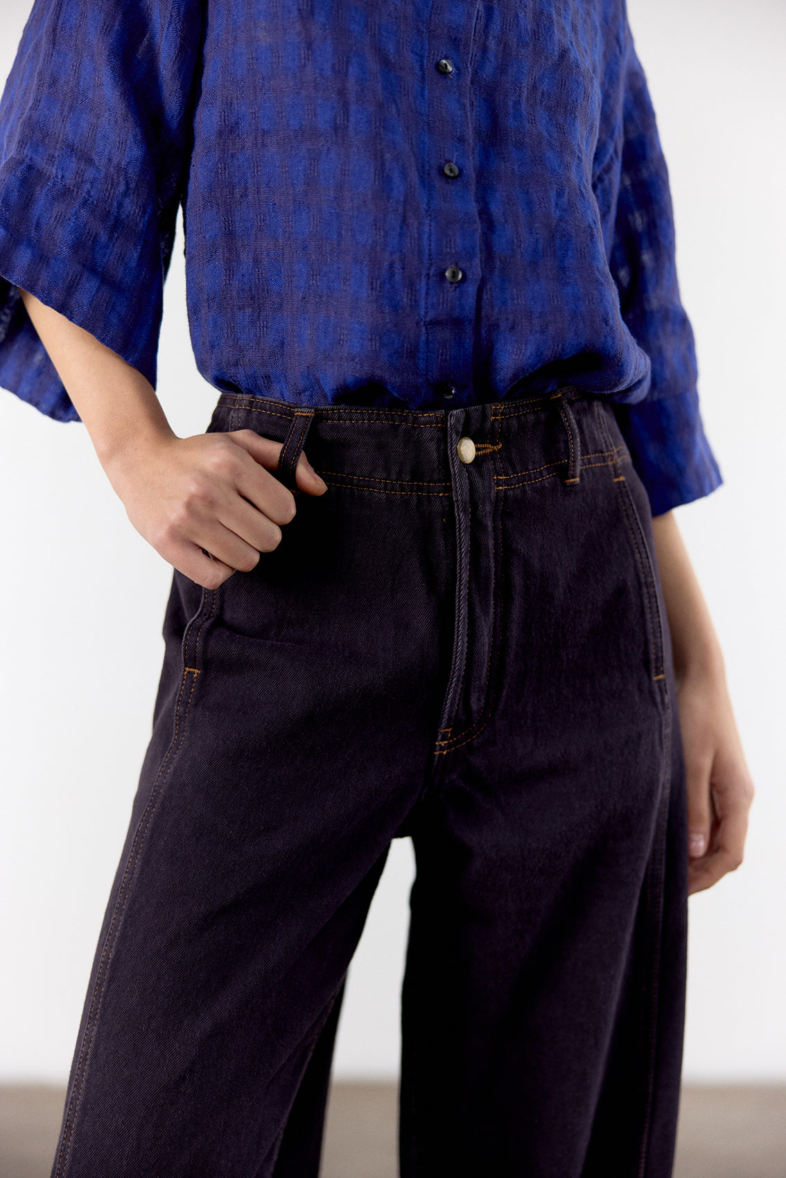 Straight-Fit Recycled Denim Jeans - Medianoche