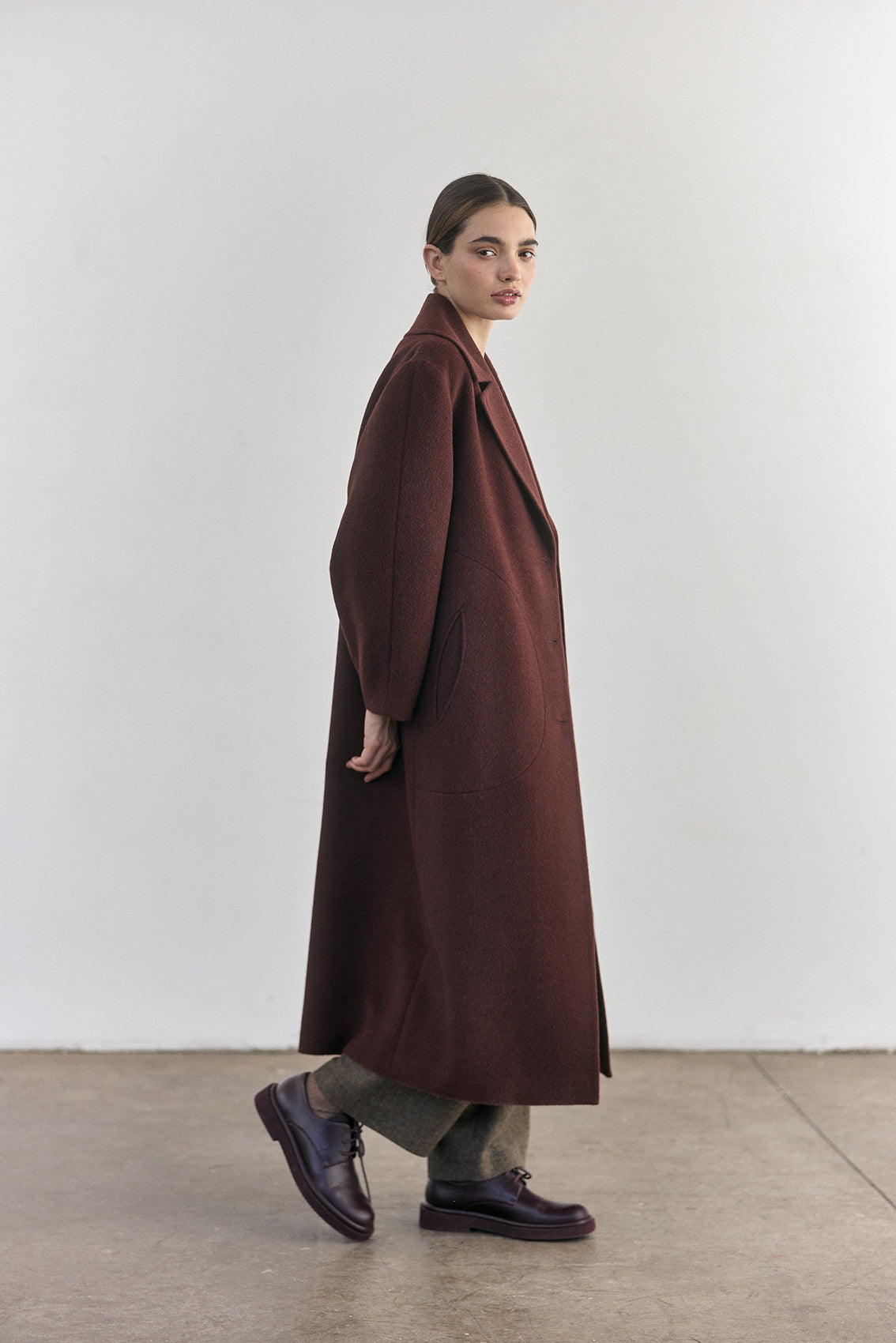 Abrigo Largo Baby Alpaca - Óxido