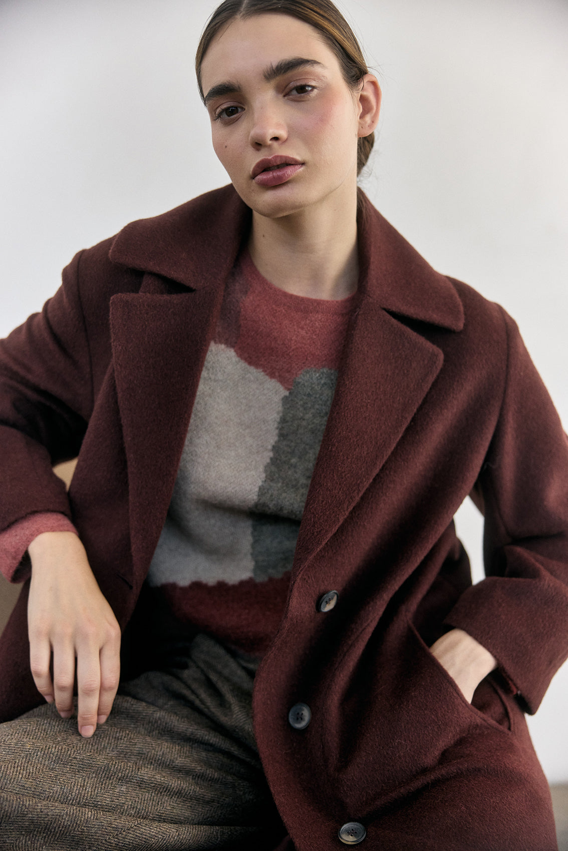 Abrigo Largo Baby Alpaca - Óxido