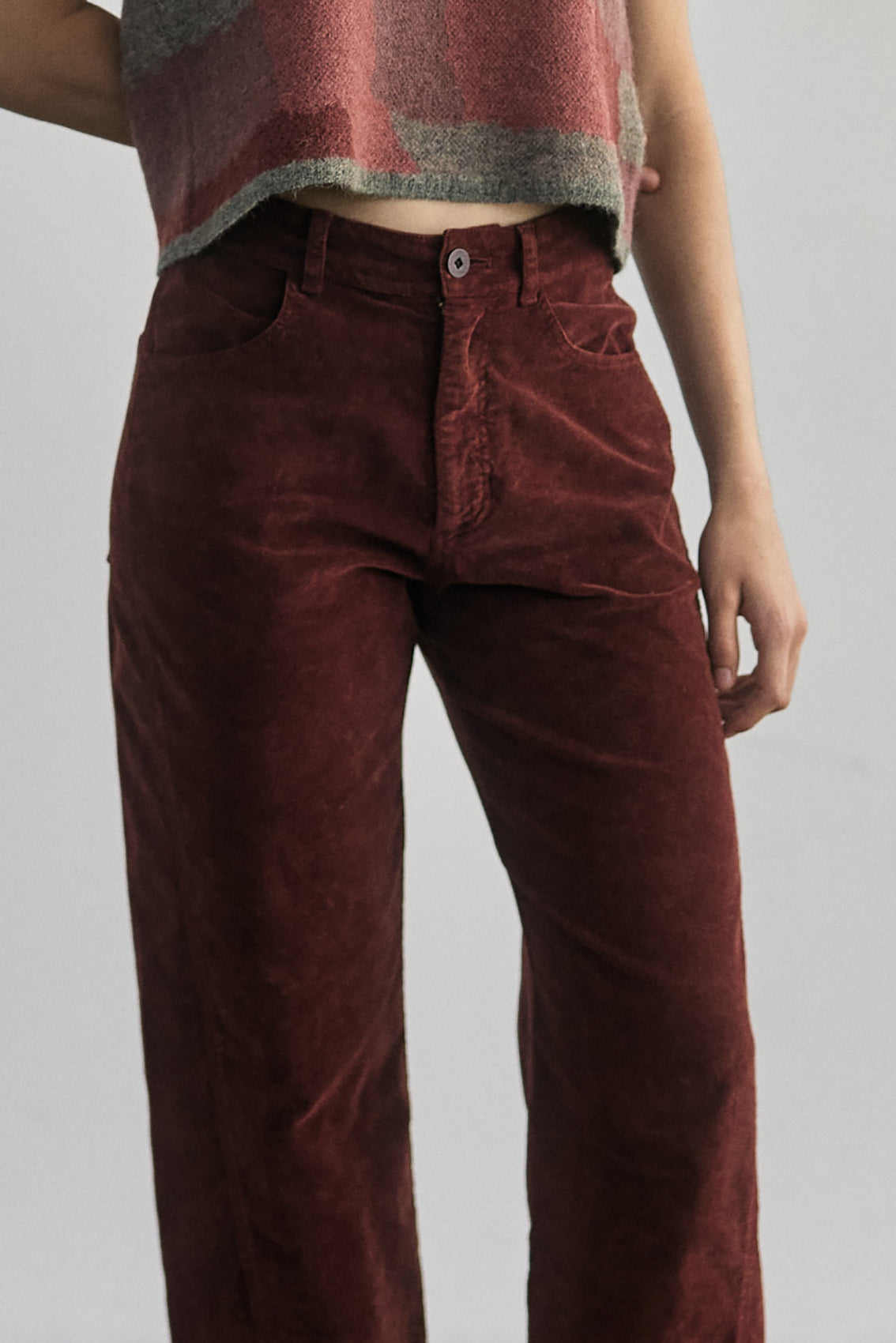 Pantalón Terciopelo Washed - Óxido