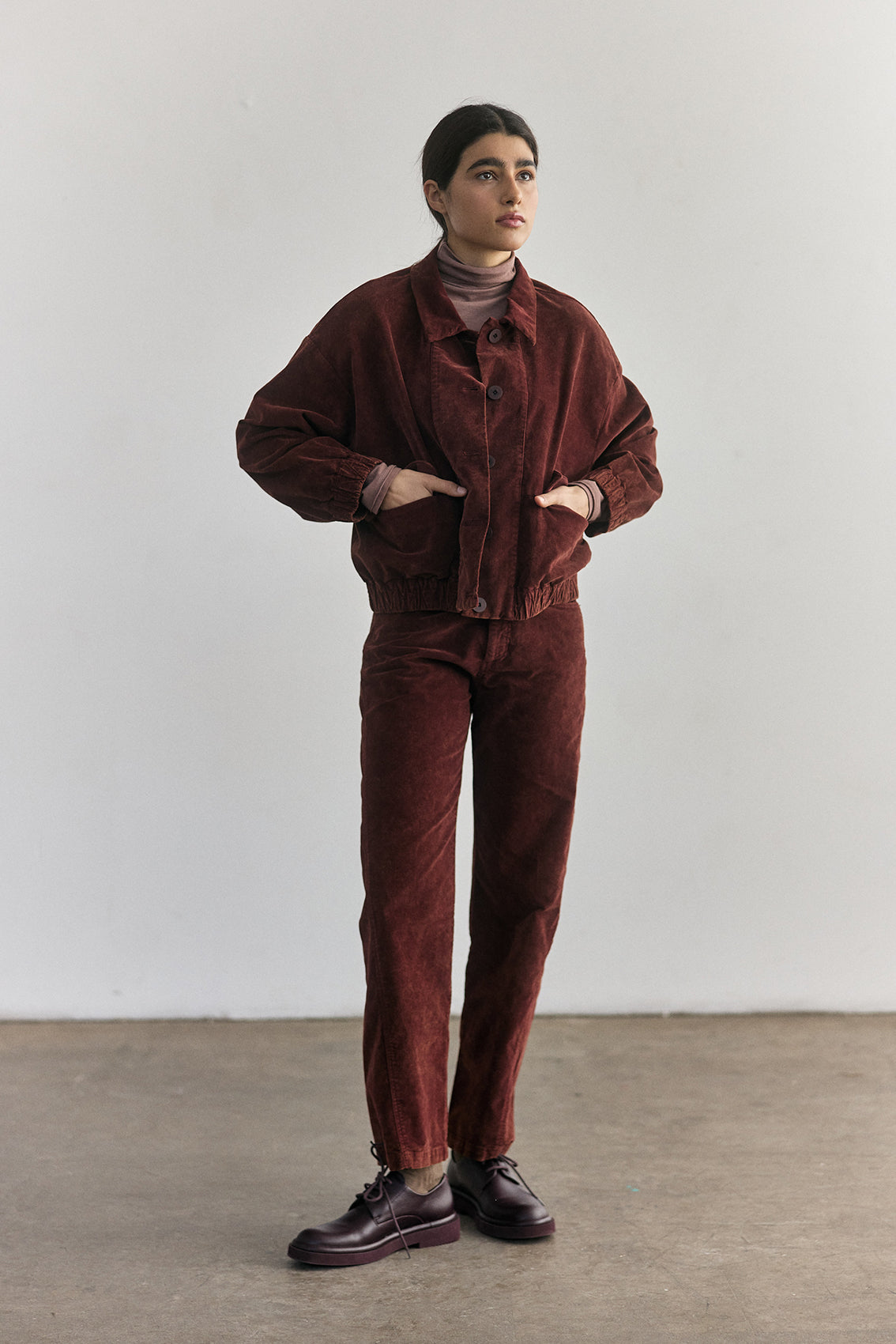 Pantalón Terciopelo Washed - Óxido