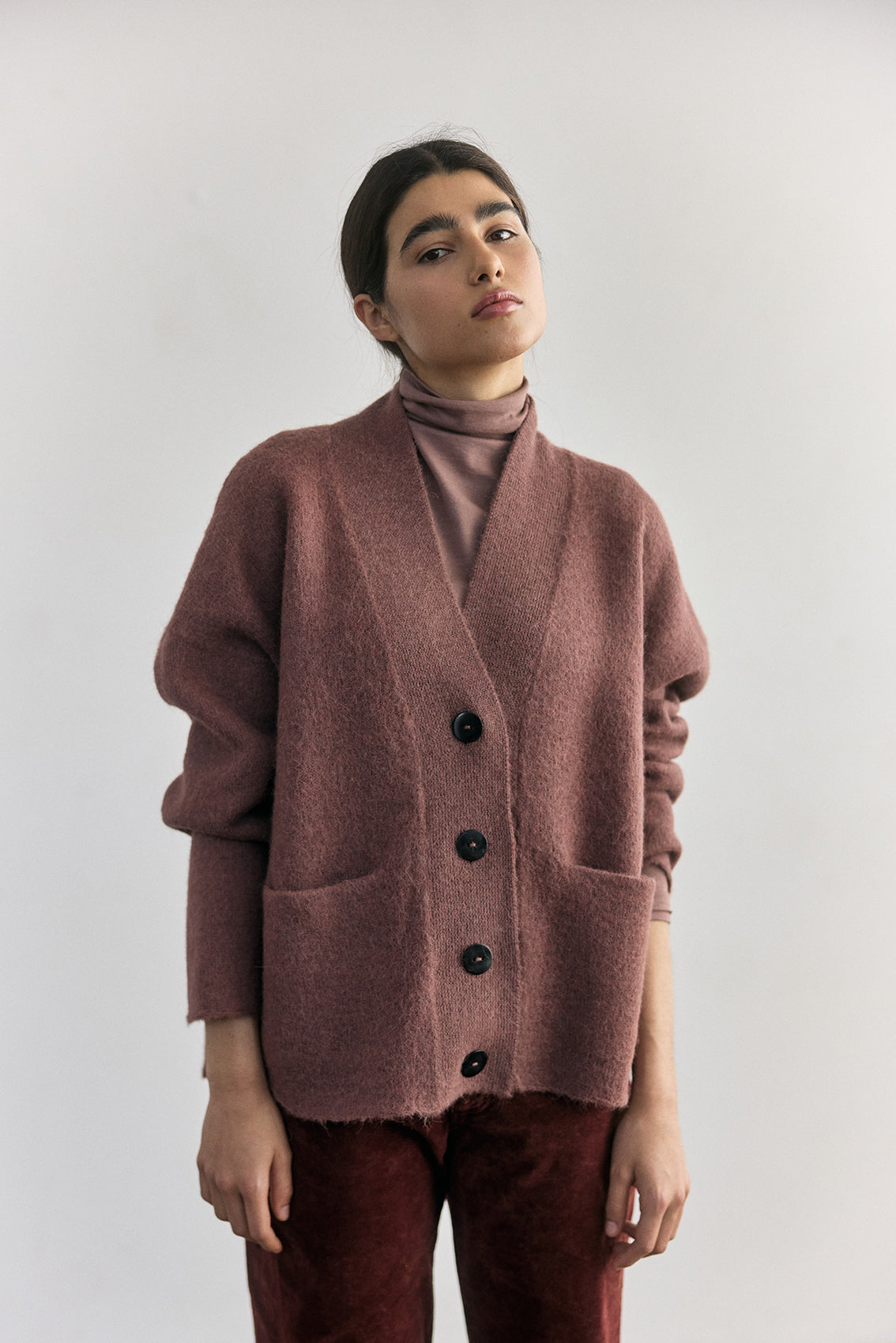 Cárdigan Alpaca Felted - Arcilla