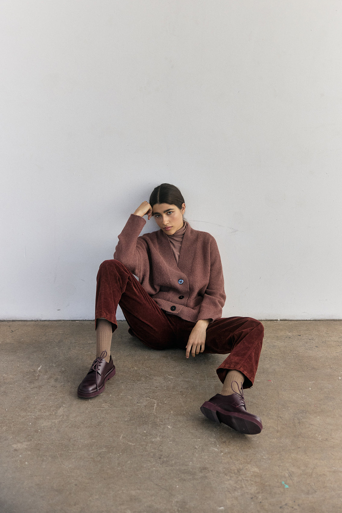 Cárdigan Alpaca Felted - Arcilla