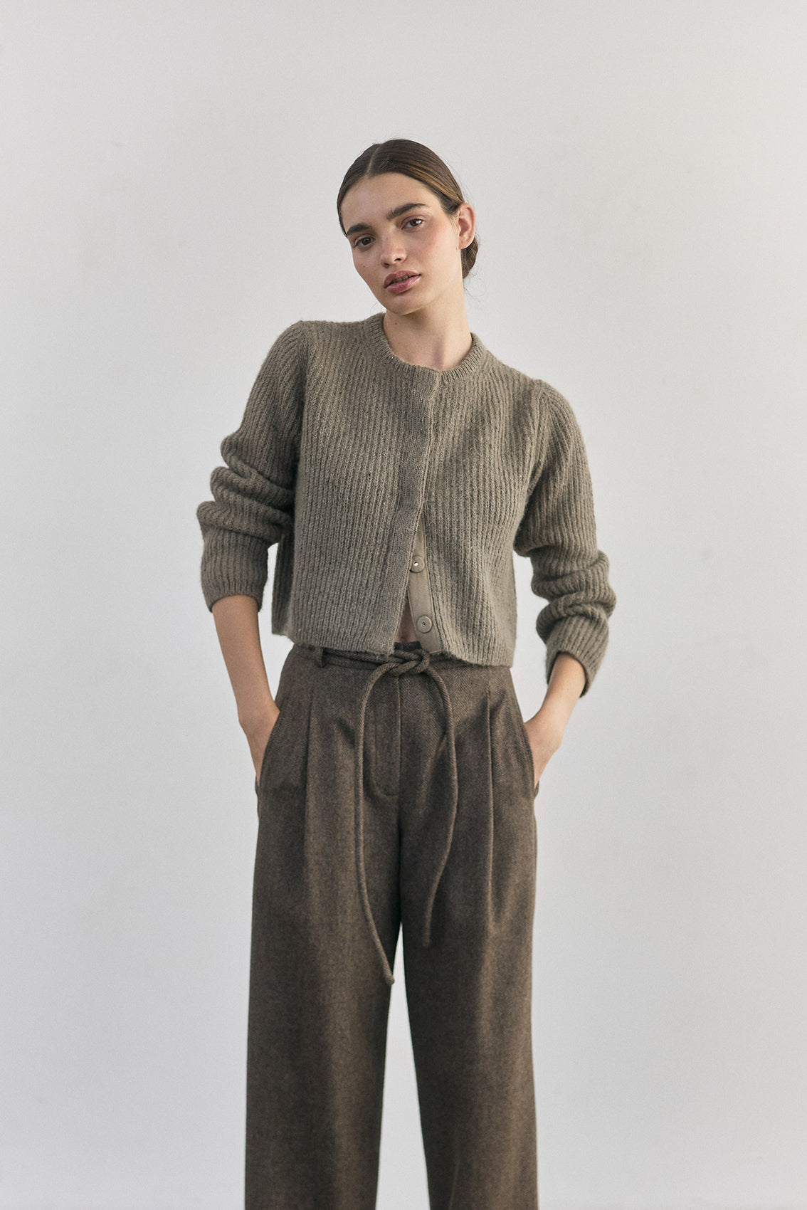 Pantalón de Lana - Taupe