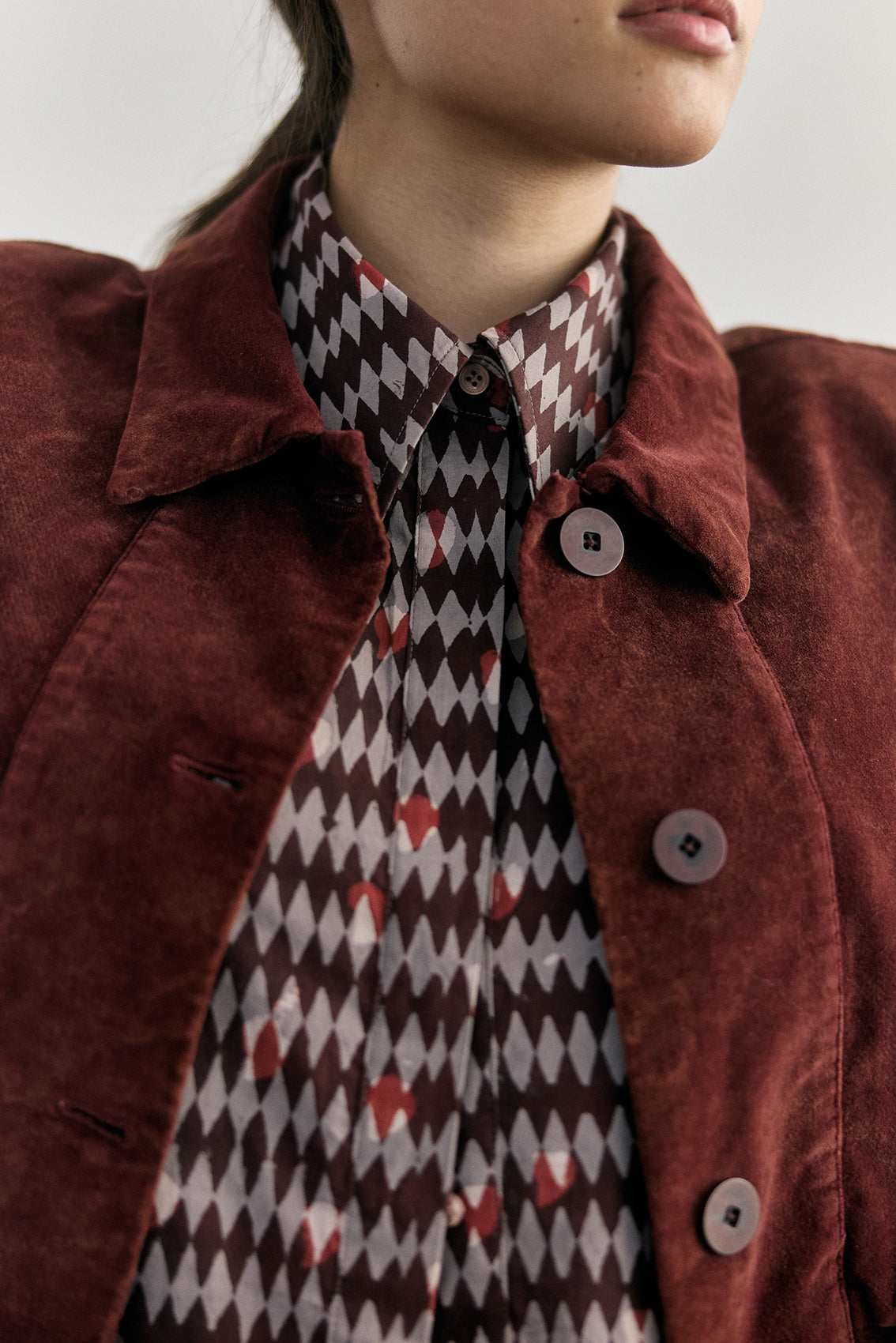 Blusa Oversized Algodón Block Print - Rombos [More coming SOON]