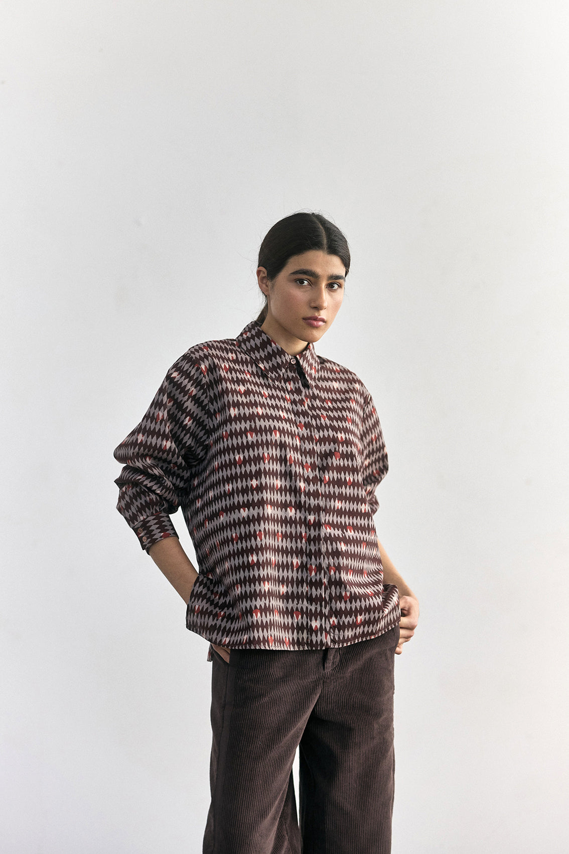 Blusa Oversized Algodón Block Print - Rombos [More coming SOON]