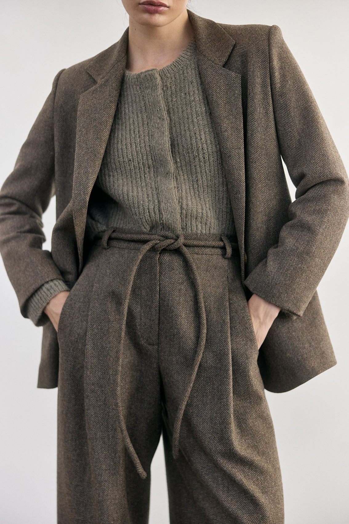 Pantalón de Lana - Taupe