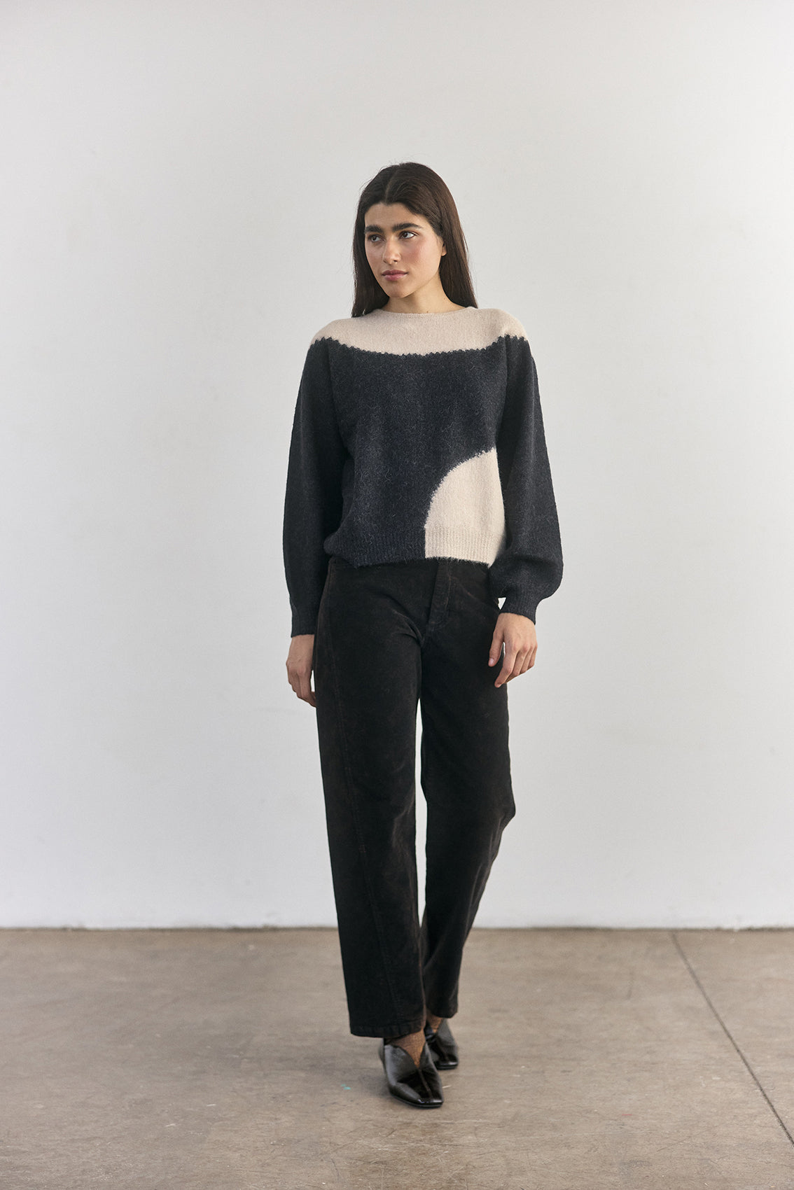 Pantalón Terciopelo Washed - Ónix