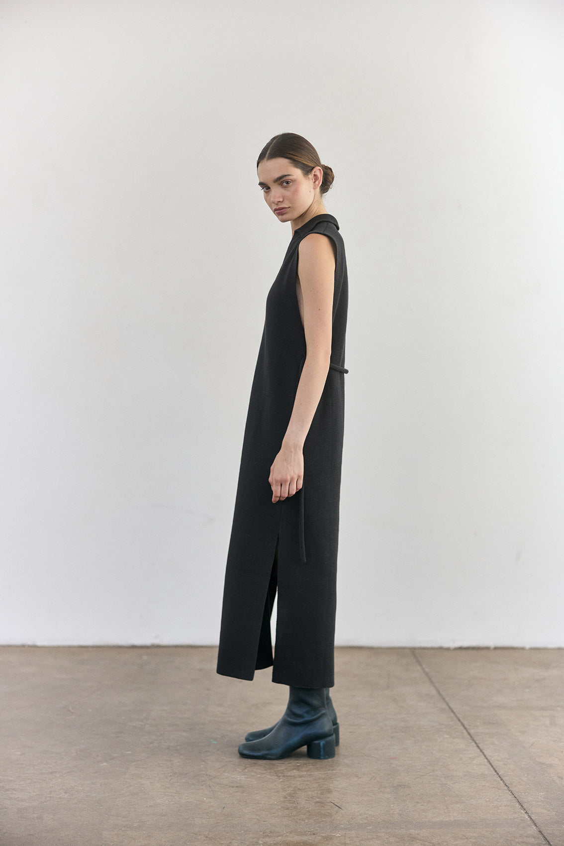 Vestido Tejido Algodón Pima - Ónix