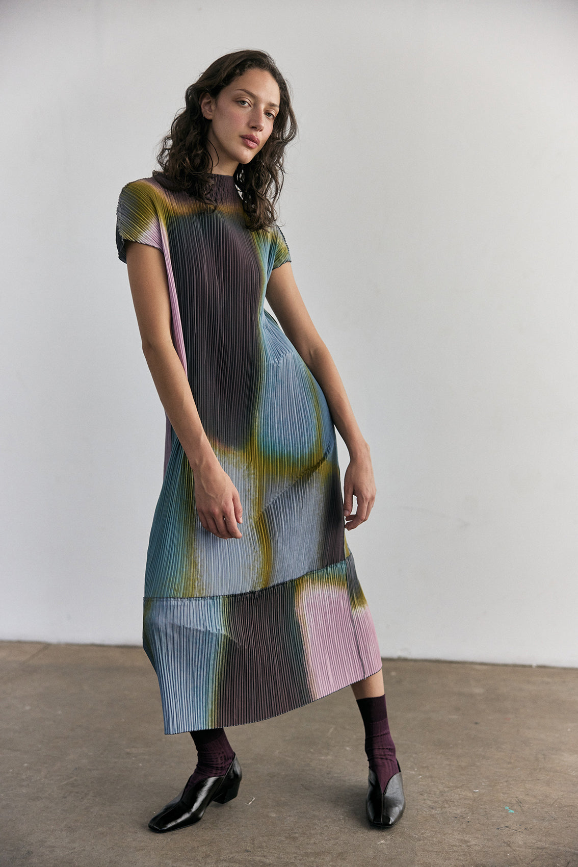 Vestido Plisado Campos - Mix
