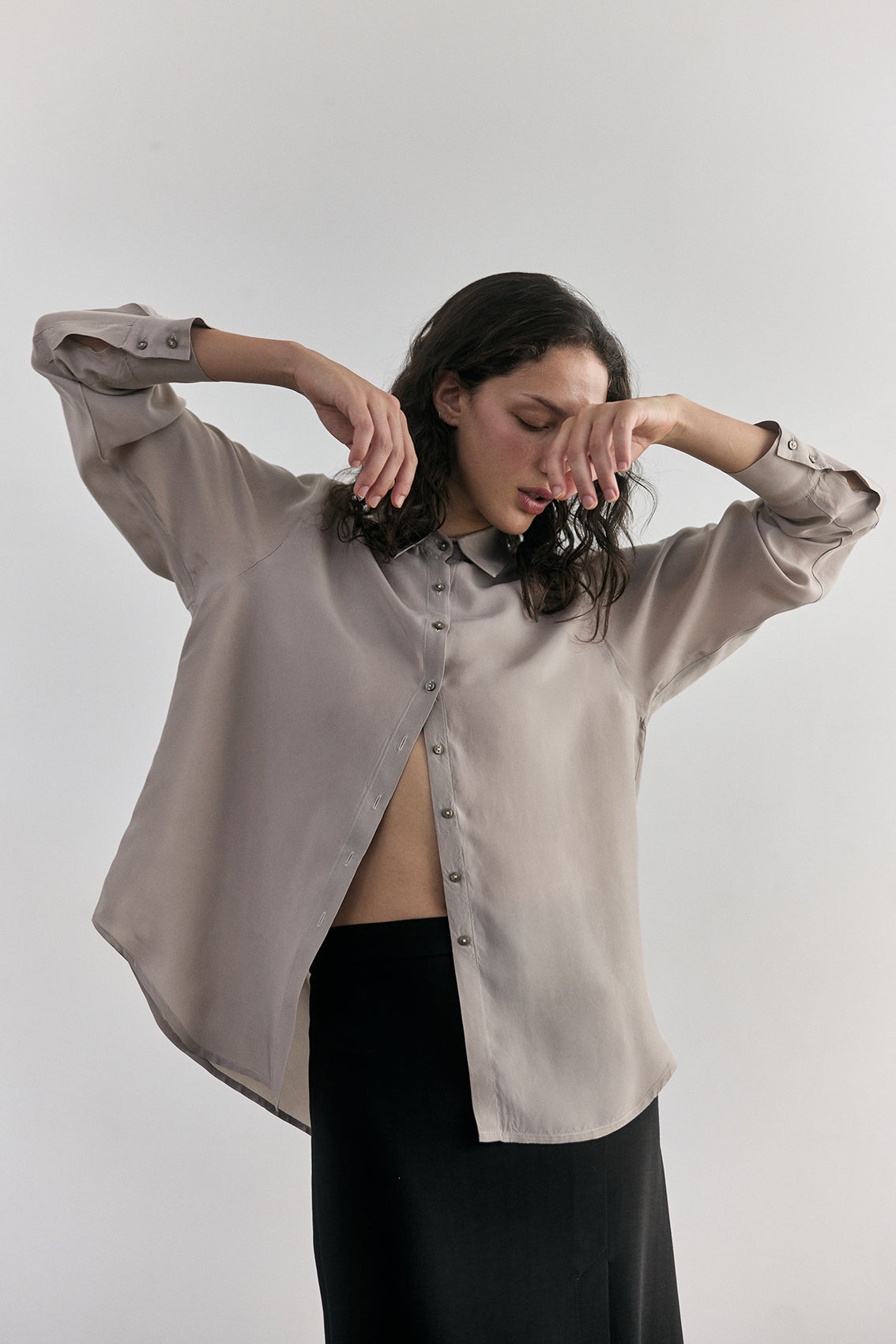 Blusa Cupro - Granito